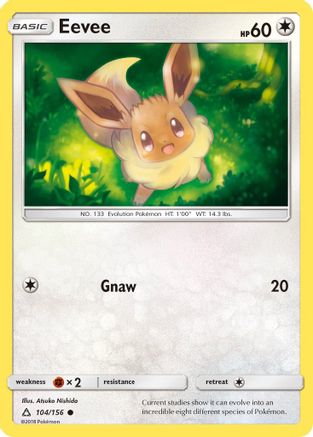 Eevee (104) (104) 104  - Reverse Holofoil SM  Ultra Prism - Common