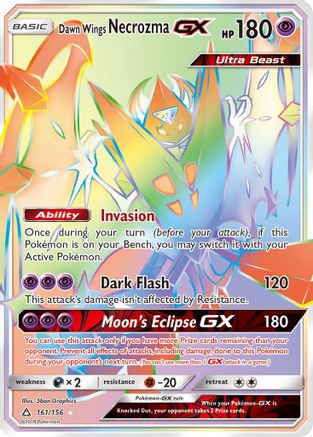 Dawn Wings Necrozma GX (Secret Rare)  - Holofoil SM  Ultra Prism - Secret Rare