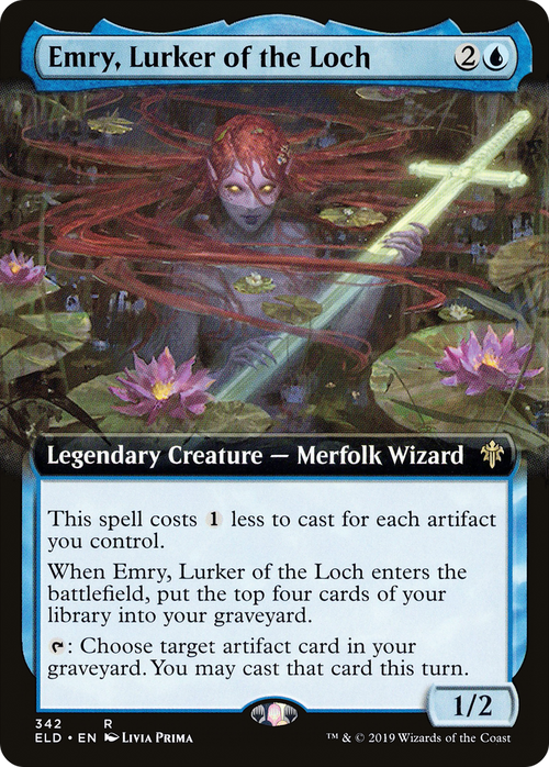 Emry, Lurker of the Loch (Extended Art) (ELD-342) - Throne of Eldraine: (Extended Art)