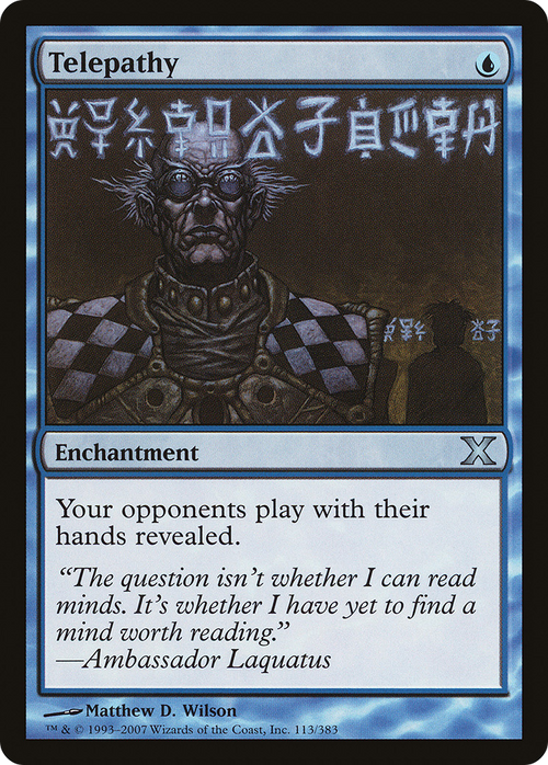 Telepathy (10E-113) - Tenth Edition Foil