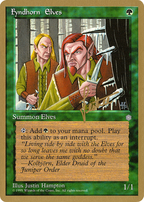 Fyndhorn Elves - 1996 Bertrand Lestree (ICE) (WCD-) - Pro Tour Collector Set