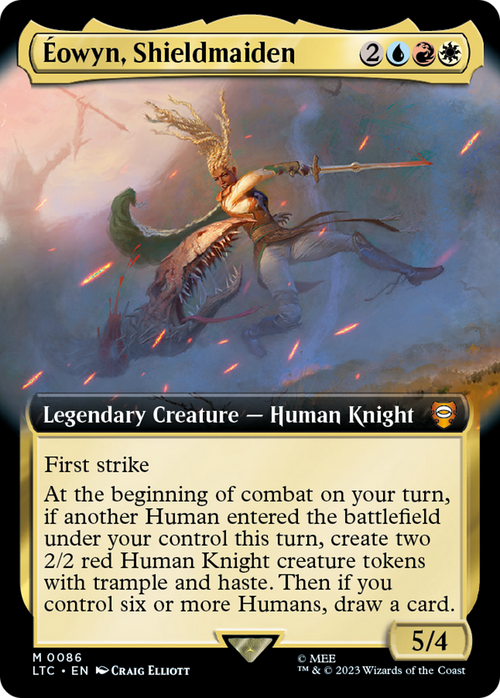 Eowyn, Shieldmaiden (Extended Art) (LTC-086) - Tales of Middle-earth Commander: (Extended Art) Foil