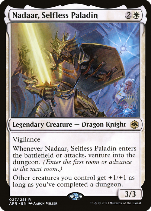 Nadaar, Selfless Paladin (PPAFR-27P) - Adventures in the Forgotten Realms Promos