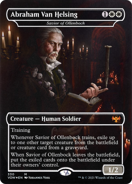 Abraham Van Helsing - Savior of Ollenbock (VOW-330) - Innistrad: Crimson Vow / Abraham Van Helsing (Borderless)
