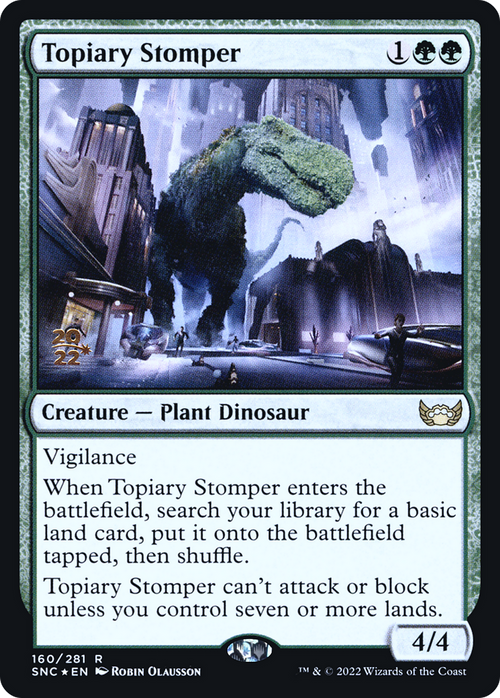 Topiary Stomper (PRE-160) - Streets of New Capenna Promos Foil