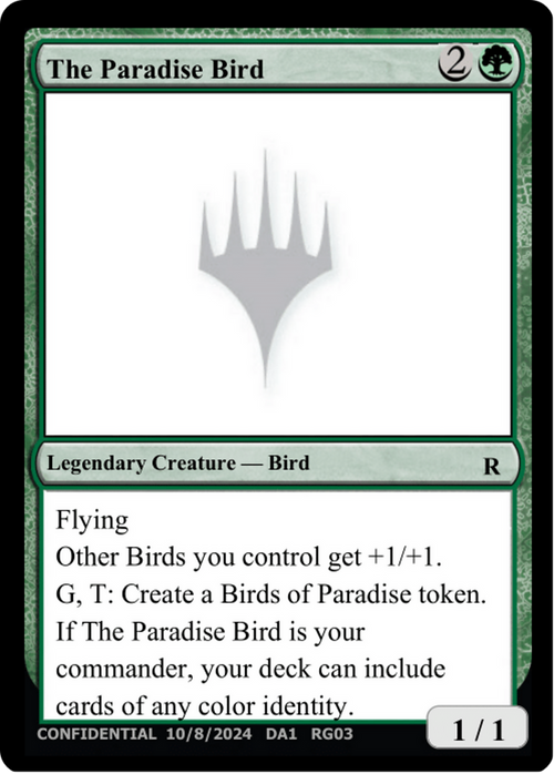 The Paradise Bird (UNK-RG03F) - Unknown Event
