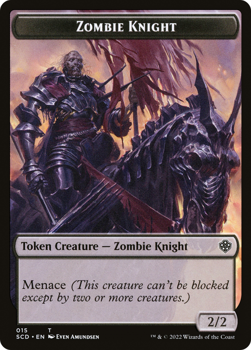 Zombie Knight (TSCD-015) - Starter Commander Deck Tokens Foil