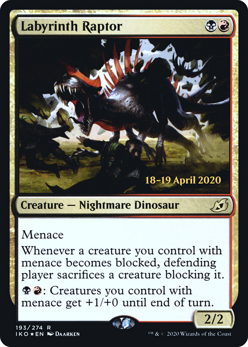 Labyrinth Raptor (PRE-193S) - Ikoria: Lair of Behemoths Promos Foil