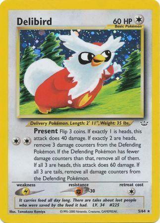 Delibird 005/64  - Unlimited Holofoil Neo Revelation - Holo Rare