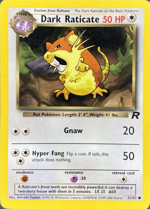 Dark Raticate 051  - Unlimited Team Rocket - Common