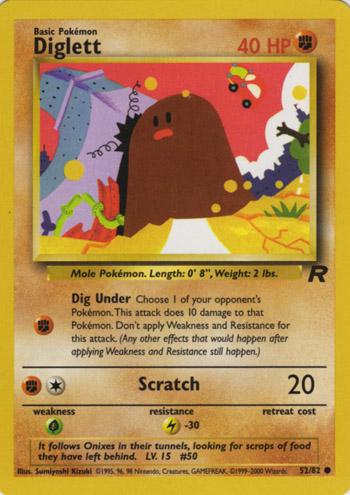Diglett 052  - Unlimited Team Rocket - Common