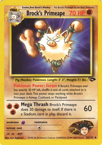 Brock's Primeape 035  - Unlimited Gym Challenge - Uncommon