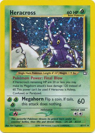 Heracross 006  - Unlimited Holofoil Neo Genesis - Holo Rare