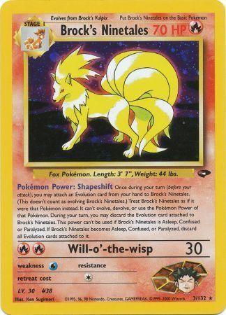 Brock's Ninetales 003/132  - Unlimited Holofoil Gym Challenge - Holo Rare