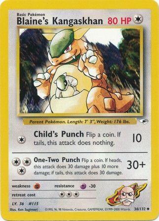 Blaine's Kangaskhan 036  - Unlimited Gym Heroes - Uncommon