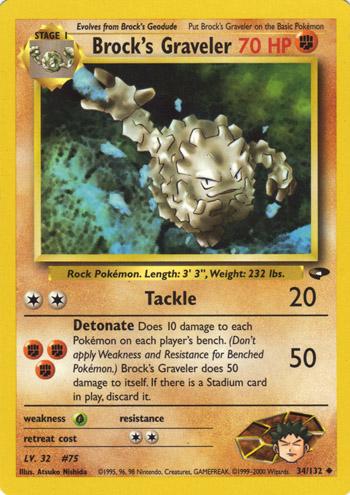 Brock's Graveler 034  - Unlimited Gym Challenge - Uncommon