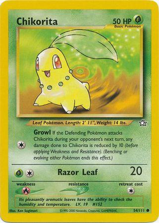 Chikorita (54) (54) 054  - Unlimited Neo Genesis - Common