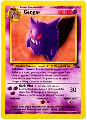Gengar (20) (20) 020  - Unlimited Fossil - Rare