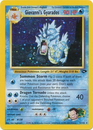 Giovanni's Gyarados  - Unlimited Holofoil Gym Challenge - Holo Rare