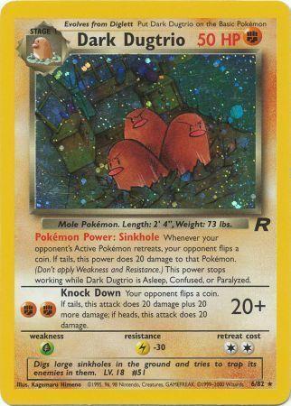 Dark Dugtrio (6) (6) 006  - Unlimited Holofoil Team Rocket - Holo Rare