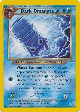 Dark Omanyte 037  - Unlimited Neo Destiny - Uncommon