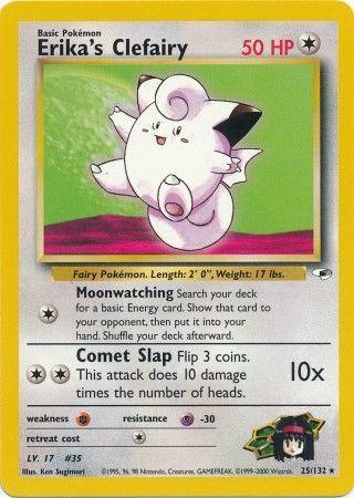 Erika's Clefairy 025  - Unlimited Gym Heroes - Rare