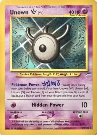 Unown [W]/105  - Unlimited Neo Destiny - Rare