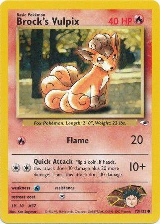 Brock's Vulpix 073  - Unlimited Gym Heroes - Common