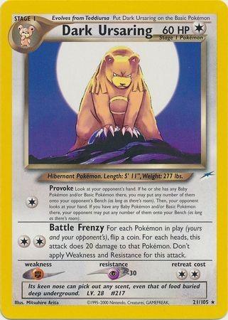 Dark Ursaring/105  - Unlimited Neo Destiny - Rare