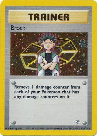 Brock (15) (15) 015  - Unlimited Holofoil Gym Heroes - Holo Rare