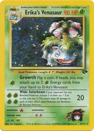 Erika's Venusaur 004  - Unlimited Holofoil Gym Challenge - Holo Rare