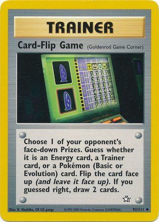 Card-Flip Game (Goldenrod Game Corner) 092  - Unlimited Neo Genesis - Uncommon
