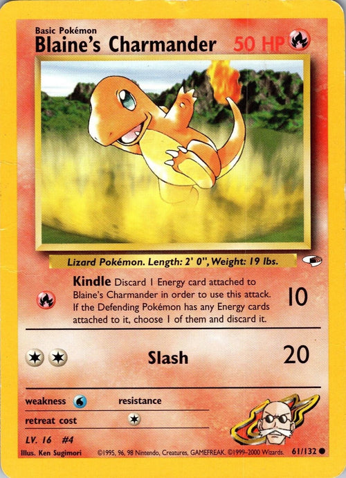 Blaine's Charmander 061  - Unlimited Gym Heroes - Common