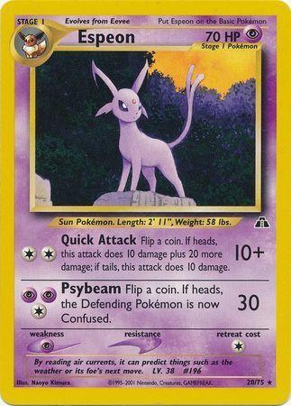 Espeon (20) (20) 020  - Unlimited Neo Discovery - Rare