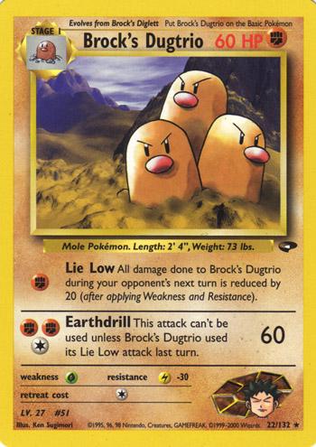 Brock's Dugtrio 022  - Unlimited Gym Challenge - Rare