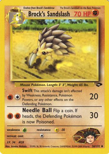 Brock's Sandslash 036  - Unlimited Gym Challenge - Uncommon