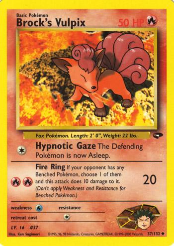Brock's Vulpix 037  - Unlimited Gym Challenge - Uncommon