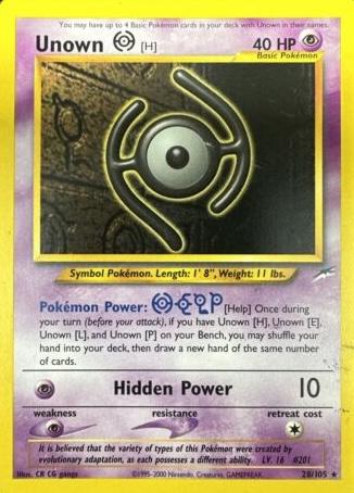 Unown [H]/105  - Unlimited Neo Destiny - Rare