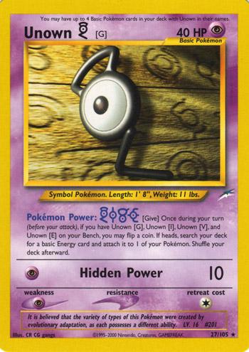 Unown [G]/105  - Unlimited Neo Destiny - Rare