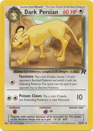 Dark Persian 042  - Unlimited Team Rocket - Uncommon