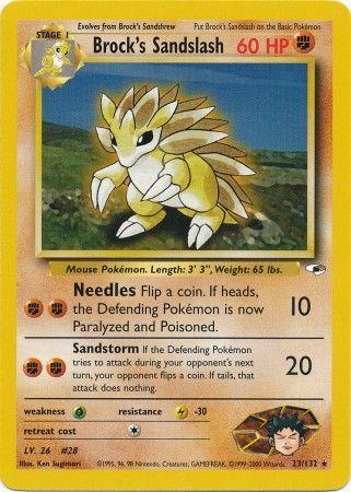 Brock's Sandslash 023  - Unlimited Gym Heroes - Rare