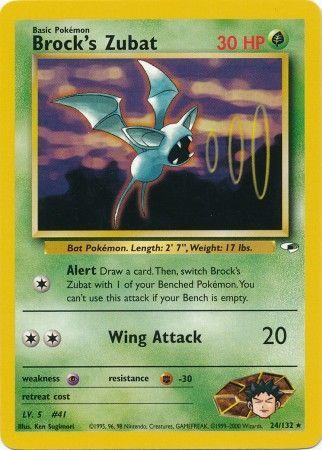 Brock's Zubat (24) (24) 024  - Unlimited Gym Heroes - Rare