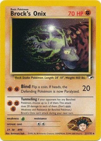 Brock's Onix (21) (21) 021  - Unlimited Gym Heroes - Rare