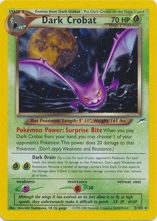 Dark Crobat  - Unlimited Holofoil Neo Destiny - Holo Rare
