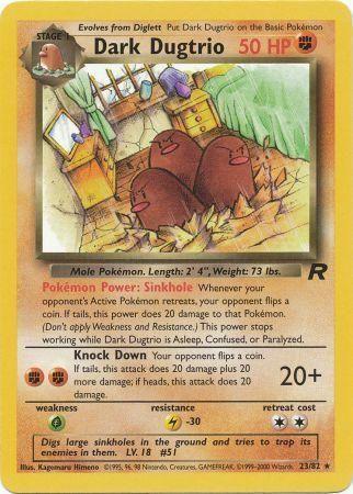 Dark Dugtrio (23) (23) 023  - Unlimited Team Rocket - Rare