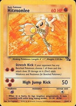 Hitmonlee (22) (22) 022  - Unlimited Fossil - Rare