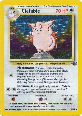 Clefable (1) (1) 001  - Unlimited Holofoil Jungle - Holo Rare