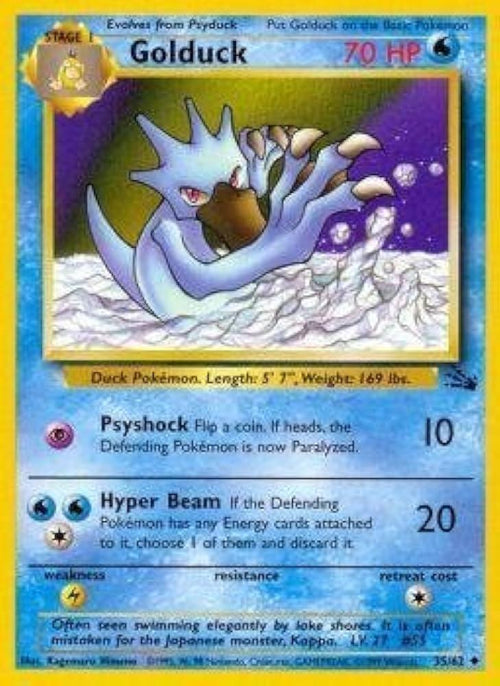 Golduck 035  - Unlimited Fossil - Uncommon