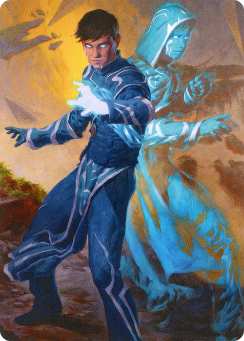 Jace, Mirror Mage // Jace, Mirror Mage (AZNR-001) - Zendikar Rising Art Series (Borderless)
