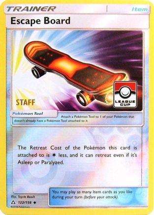 Escape Board - 122/156 (League Cup) [Staff]/156  - Reverse Holofoil League & Championship Cards - Promo